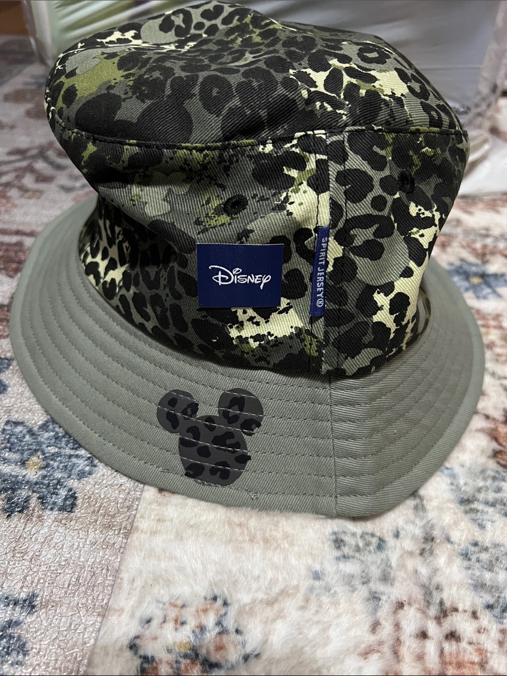 Disney Parks Animal Kingdom Green Camouflage & Olive Mickey Bucket Hat
